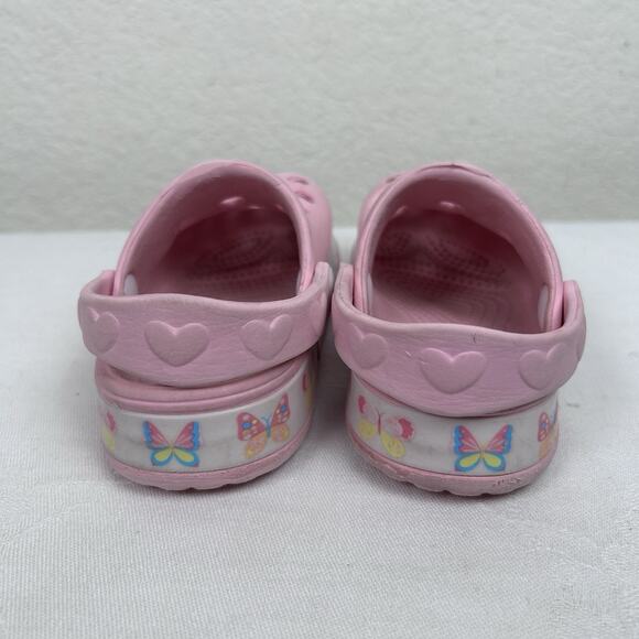 Stepping Stones Butterflies and hearts child sz 4 slip on with backstrap shoes - Picture 3 of 8